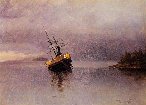 Wreck of the Ancon in Loring Bay Alaska - Albert Bierstadt