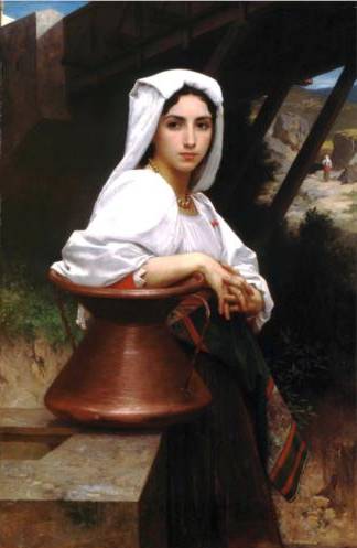 Young Italian Drawing Water - William Adolphe Bouguereau