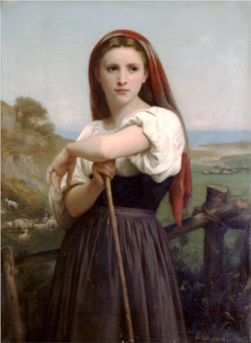 Young Shepherdess - William Adolphe Bouguereau